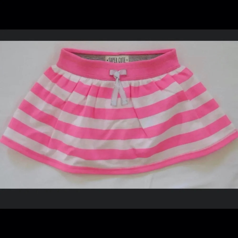 NWT Carter's Pink and White Striped Skort 2T